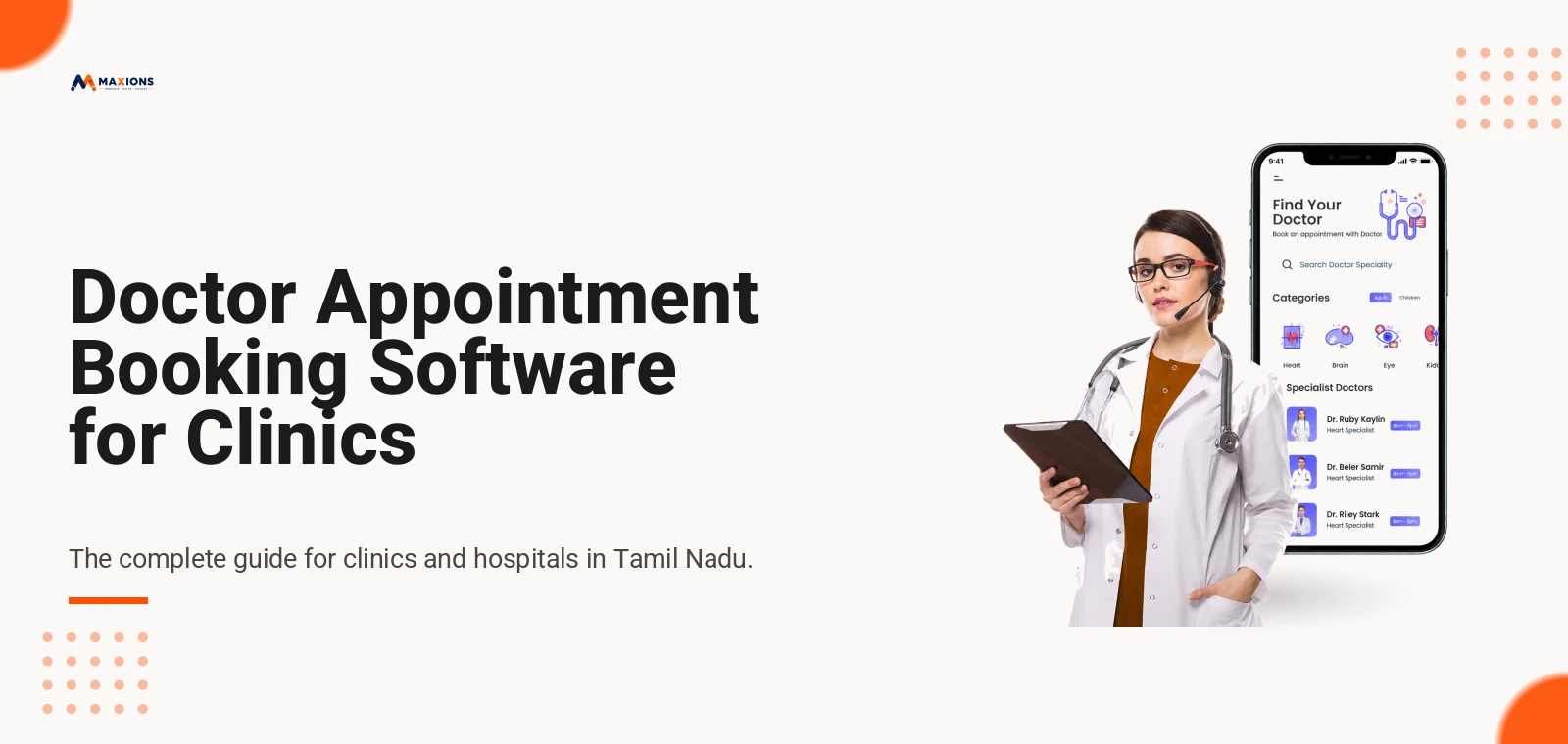 Doctor appointment booking software for clinics and hospitals in Tamil Nadu - Maxions