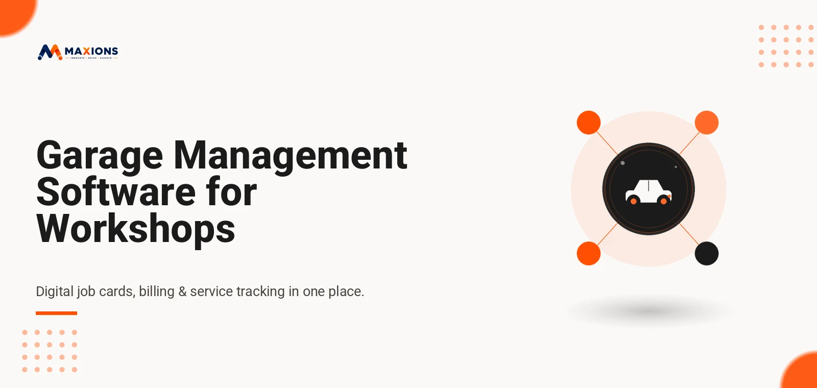 Garage management software for auto workshops - digital job cards and billing - Maxions